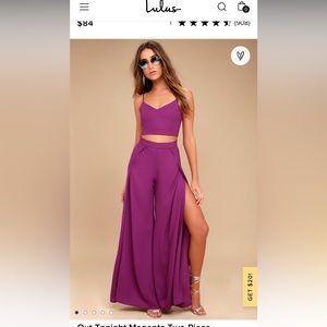 Out Tonight Magenta Two Piece Jumpsuit